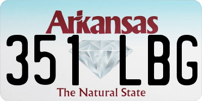 AR license plate 351LBG