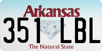 AR license plate 351LBL