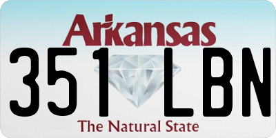 AR license plate 351LBN