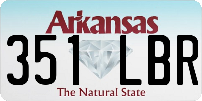 AR license plate 351LBR