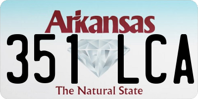 AR license plate 351LCA