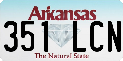 AR license plate 351LCN