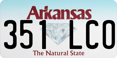 AR license plate 351LCO