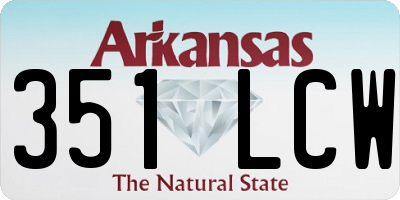 AR license plate 351LCW