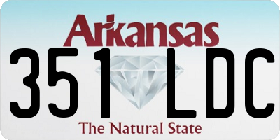 AR license plate 351LDC