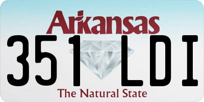 AR license plate 351LDI