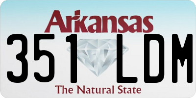 AR license plate 351LDM