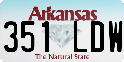 AR license plate 351LDW
