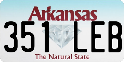 AR license plate 351LEB