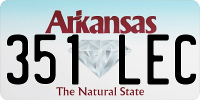 AR license plate 351LEC
