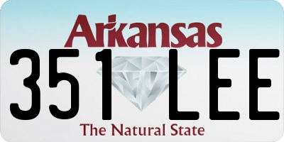 AR license plate 351LEE