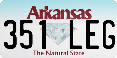 AR license plate 351LEG