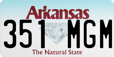 AR license plate 351MGM