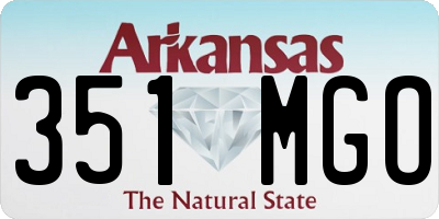 AR license plate 351MGO