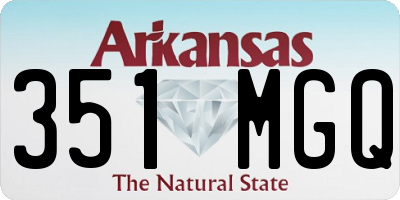 AR license plate 351MGQ