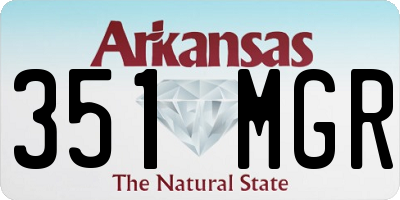AR license plate 351MGR