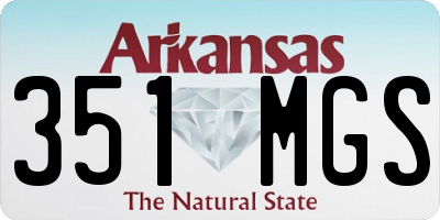 AR license plate 351MGS