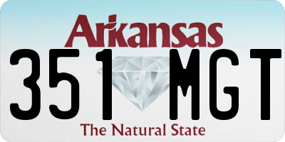AR license plate 351MGT