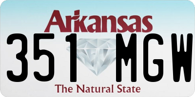 AR license plate 351MGW
