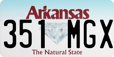 AR license plate 351MGX