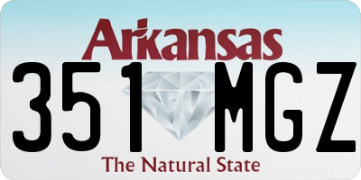 AR license plate 351MGZ