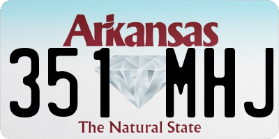 AR license plate 351MHJ