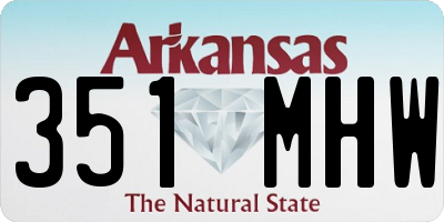 AR license plate 351MHW