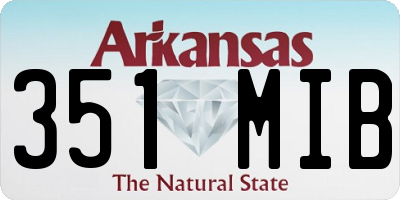 AR license plate 351MIB