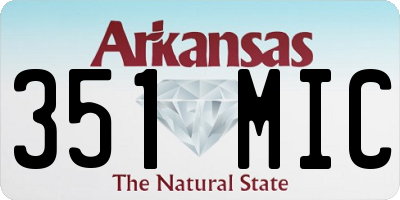 AR license plate 351MIC