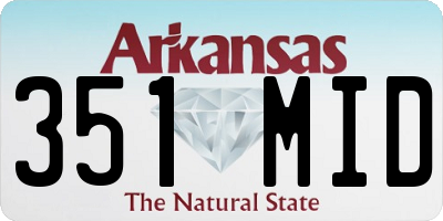 AR license plate 351MID