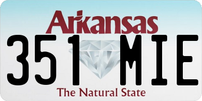 AR license plate 351MIE