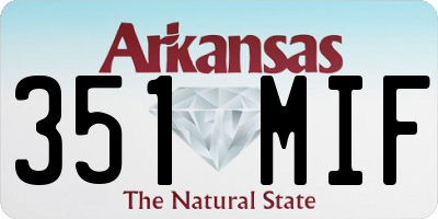 AR license plate 351MIF