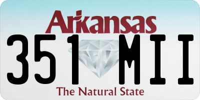AR license plate 351MII