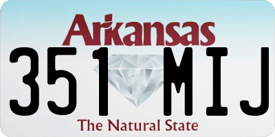AR license plate 351MIJ