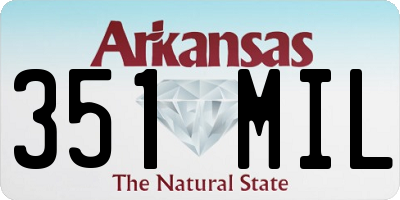 AR license plate 351MIL