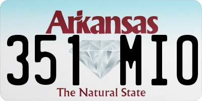 AR license plate 351MIO