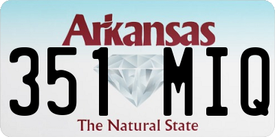 AR license plate 351MIQ