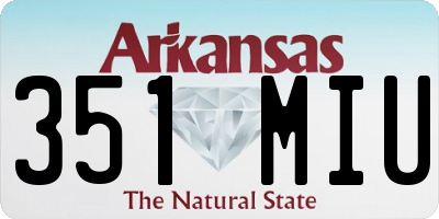 AR license plate 351MIU
