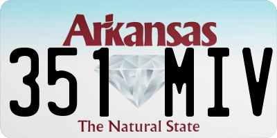 AR license plate 351MIV