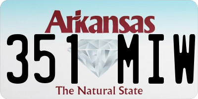 AR license plate 351MIW