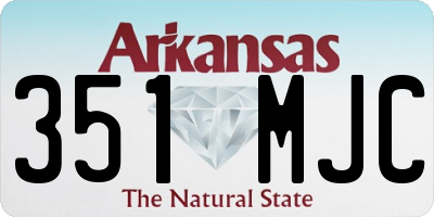 AR license plate 351MJC