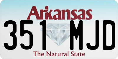 AR license plate 351MJD