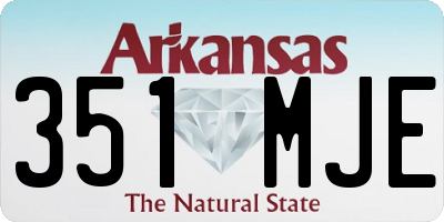 AR license plate 351MJE