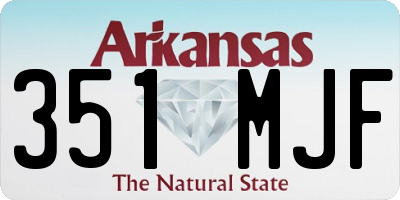 AR license plate 351MJF