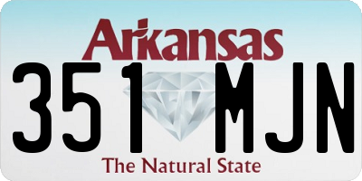 AR license plate 351MJN