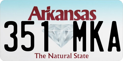 AR license plate 351MKA