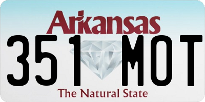 AR license plate 351MOT