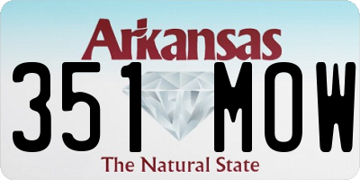 AR license plate 351MOW