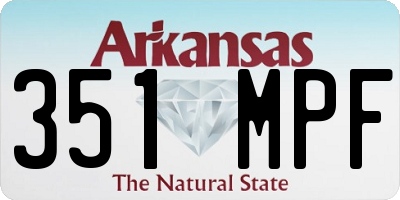 AR license plate 351MPF