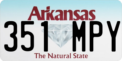 AR license plate 351MPY